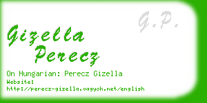 gizella perecz business card